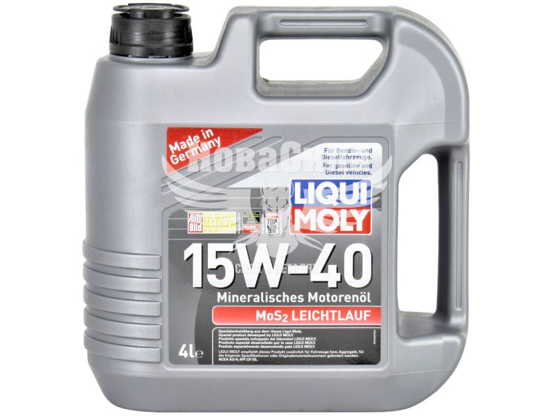 Моторна олива бензин, дизель 15W-40 (Liqui Moly) MoS2 Leichtlauf 4л. (2631)