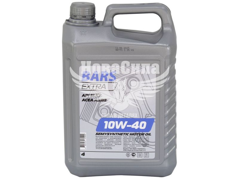 Моторна олива бензин, дизель 10W-40 (Bars Extra) 4л.