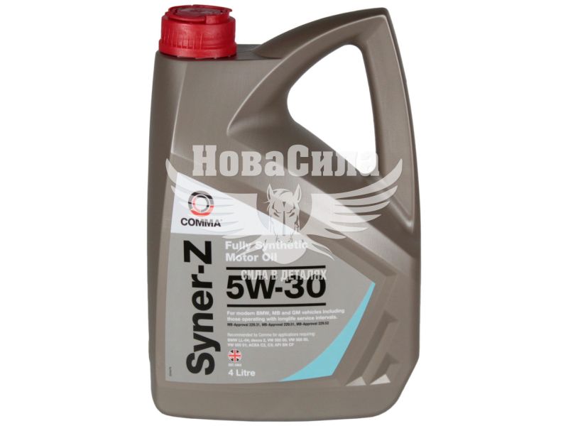 Моторна олива бензин, дизель 5W-30 (Comma) SYNER-Z 4л. (SYZ4L)
