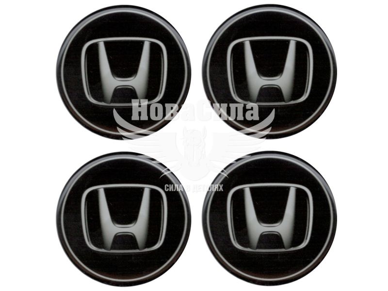 Наклейка Honda на ковпаки (силікон) чорна діам. 5х5 (67-84)