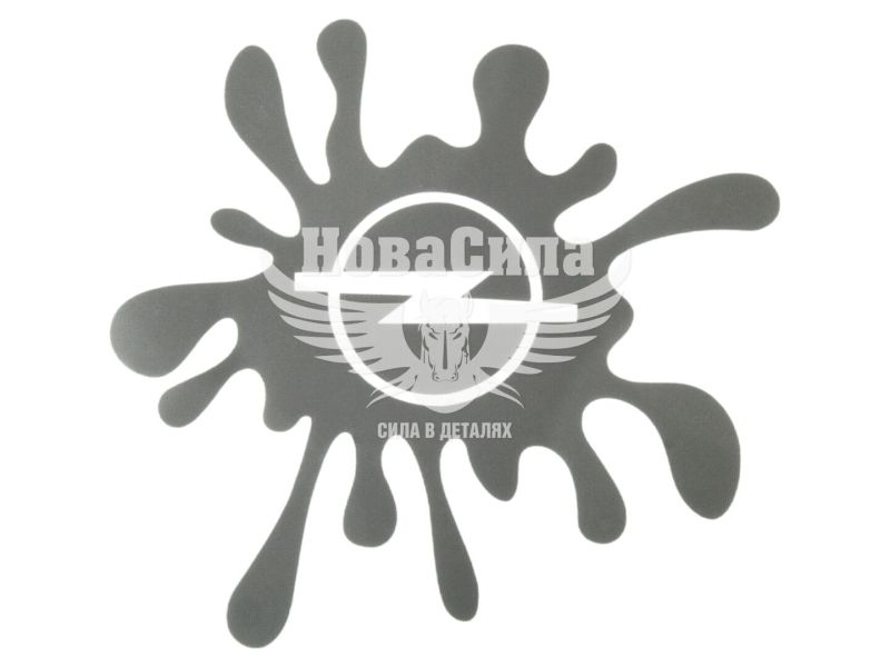 Наклейка Клякса Opel (срібна) 12х11 (105-3)