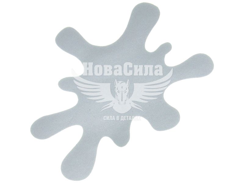 Наклейка Клякса (срібна) 8,5х7 (101)