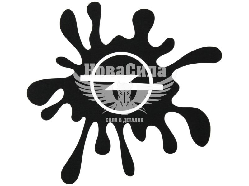 Наклейка Клякса Opel (чорна) 12х11 (105-3)