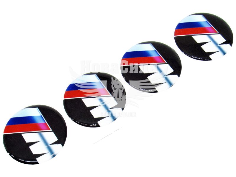 Наклейка BMW M на ковпаки (силікон) діам. 5х5 (68-8)