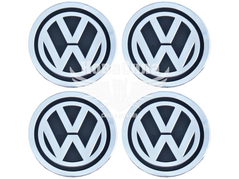 Наклейка VW на ковпаки діам. 9 4шт.