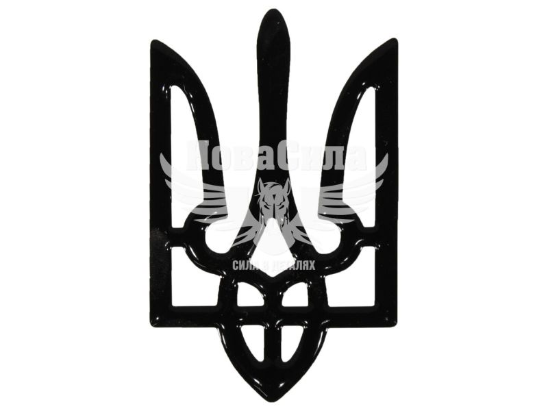 Наклейка герб (силікон) 7,5x4,6 чорна (68-42)
