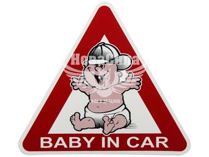 Наклейка з написом Baby In Car 15,3х13,5 (3-26)