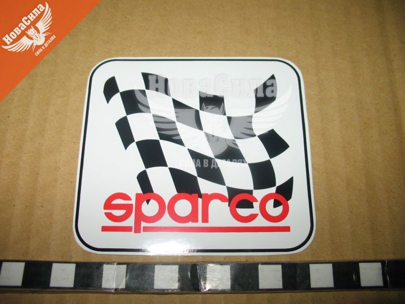 Наклейка квадрат SPARCO (з шашкою) 10х9 (8-21)