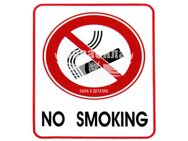 Наклейка з написом No Smoking 10x8 (6-74)