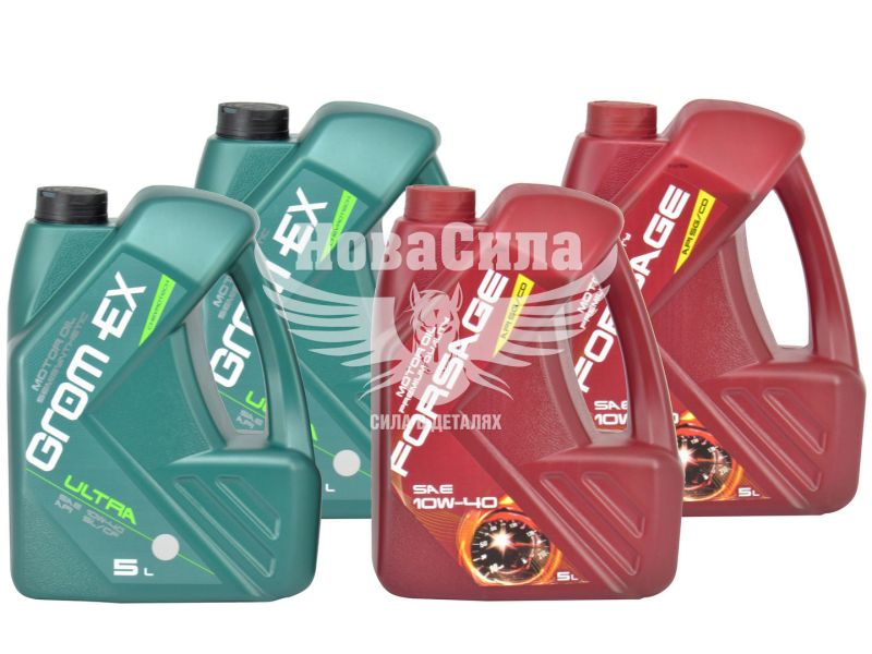 Набір: Моторна олива 10W-40 (Grom-EX) (Forsage+Ultra) API SG+SL 5л. (2+2 ящик)