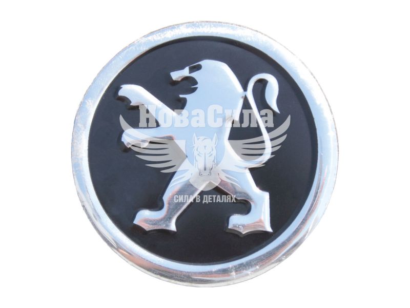 Наклейка Peugeot на ковпаки (Tuning Labels) чорна 4шт. (Peugeot)