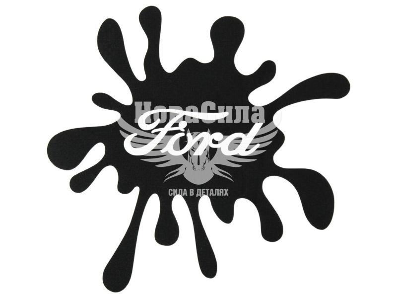 Наклейка Клякса Ford (чорна) 12х11 (105-15)
