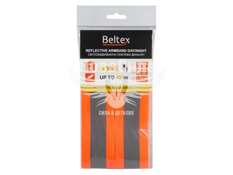 Повязка світловідбиваюча (Beltex) M 35-40мм. помаранчева (BX70610)