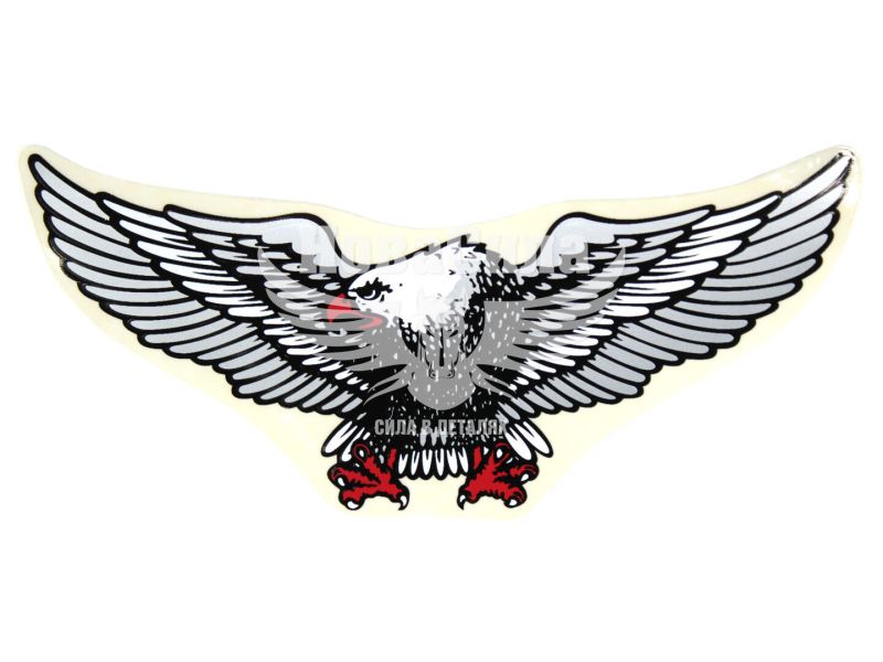 Наклейка Орел (крила в бік) (срібн.) 17х8 (34-24)