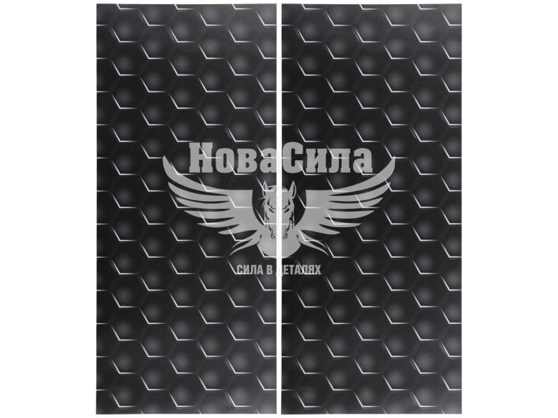 Наклейки на дверні стійки Соти 50х22 чорні (18-68)