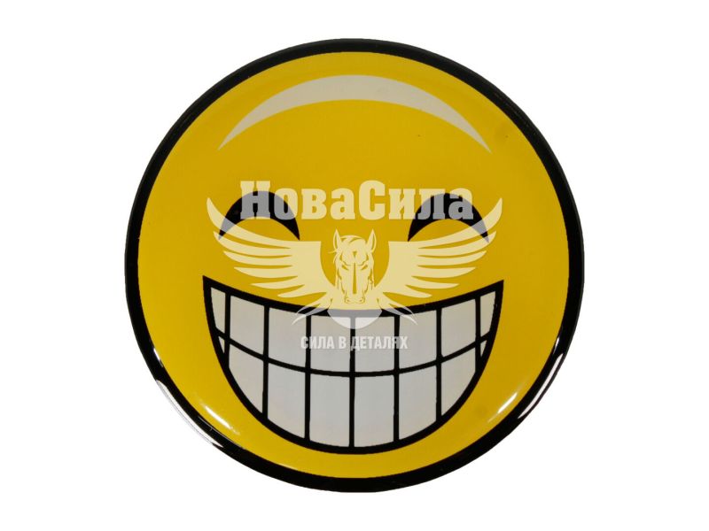 Наклейка Смайлик силікон (жовта) діам. 5,5 (69-47, 69-48, 69-49)