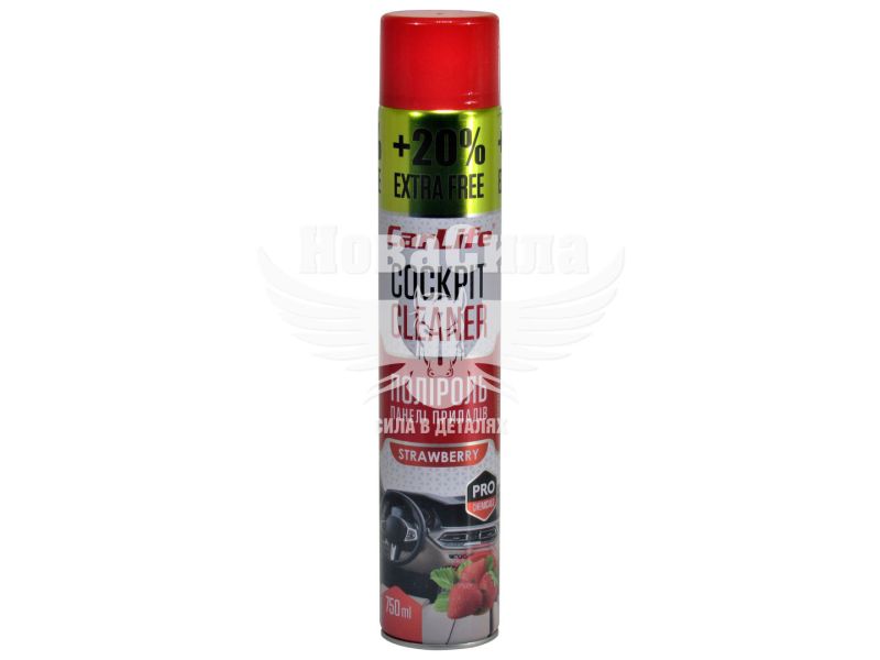 Поліроль пластика (CarLife) Cockpit Cleaner Strawberry 750мл. (CF754)