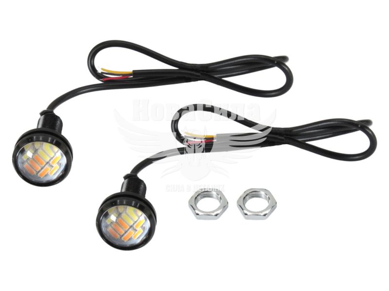 Фара денного світла (Cyclone) DRL 12V COB біла 12-діодів (DRL-103)