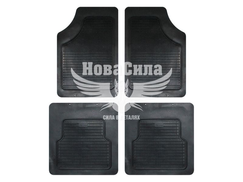 Універсальні автокилимки в салон (Polytep) Akcent 4шт. (резинові)
