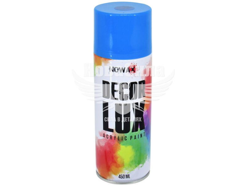 Фарба-спрей (Nowax) Decor Lux Світло-блакитний 450мл. (RAL 5012) (NX48031/NX65031)
