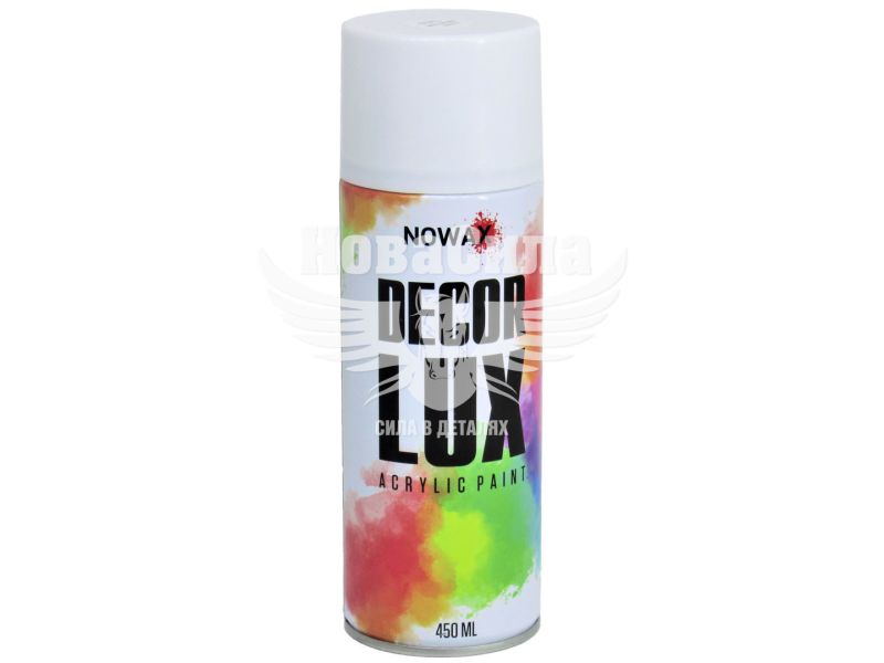 Фарба-спрей (Nowax) Decor Lux Білий глянець 450мл. (RAL 9010) (NX48012/NX65012)