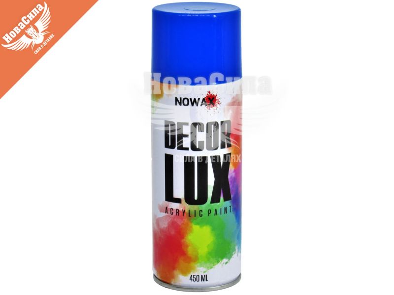 Фарба-спрей (Nowax) Decor Lux Блакитний 450мл. (RAL 5015) (NX48032/NX65032)
