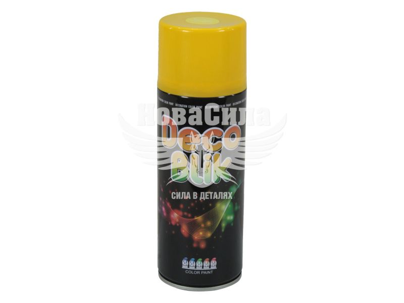 Фарба-спрей (Deco Blik) Сірчано-жовтий 400мл. (RAL 1016)