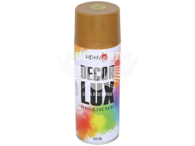 Фарба-спрей (Nowax) Decor Lux Золотий металік 450мл. (METALIC GOLD) (NX48058/NX65058)