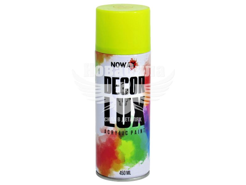 Фарба-спрей (Nowax) Decor Lux Жовтий 450мл. (RAL 1023) (NX48020/NX65020)