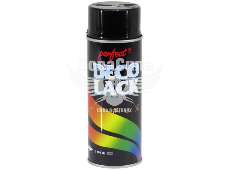 Фарба-спрей (Perfect) Deco Lack Чорний глянець 400мл. (RAL 9005) (9005)