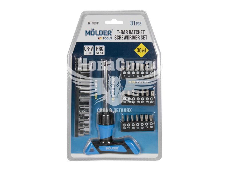 Викрутка реверсіонна (Molder Tools) -/+ 31в1 (MT32331)