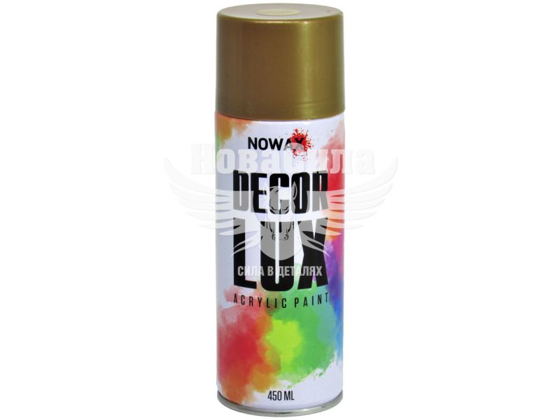 Фарба-спрей (Nowax) Decor Lux Золотий металік 450мл. (DIAMOND GOLD) (NX48043/NX65043)