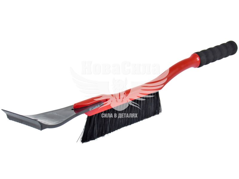 Щітка з скребком (Bi-Plast) 54см. з тверд. губк. на ручці (Alaska) (BP-03)