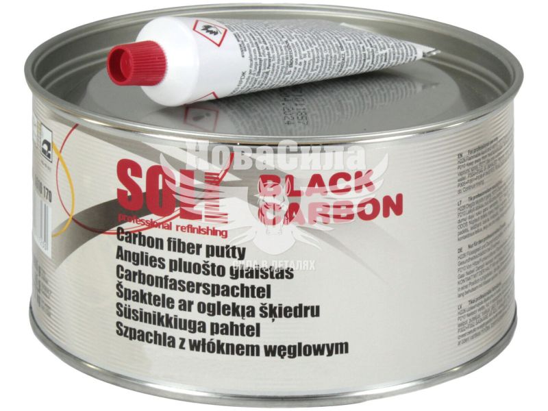 Шпаклівка (SOLL) скловолокно Black Carbon 1,7кг. (SG10 170)