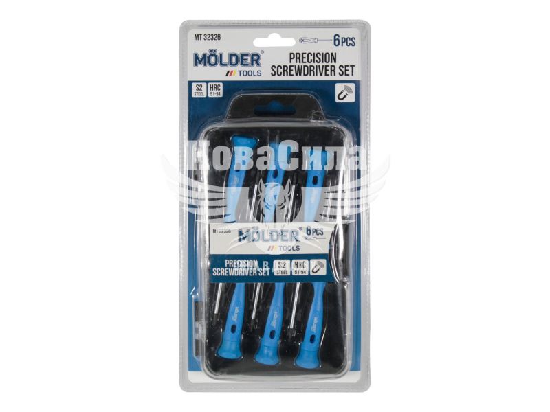 Викрутка (набір) (Molder Tools) кт. 6шт. -/+ для точних робіт (MT32326)