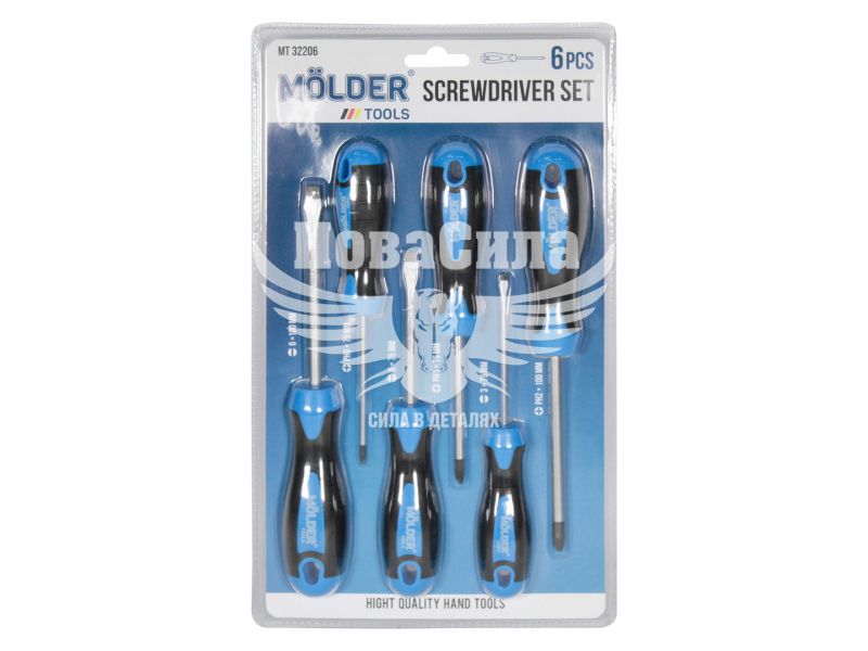 Викрутка (набір) (Molder Tools) кт. 6шт. -/+ (MT32206)