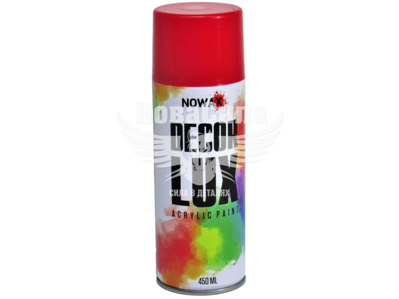Фарба-спрей (Nowax) Decor Lux Червоний 450мл. (RAL 3020) (NX48022/NX65022)