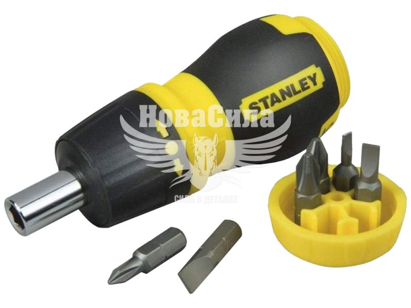 Викрутка з набором біт Stanley Multibit Stubby набір 7 шт (0-66-358)
