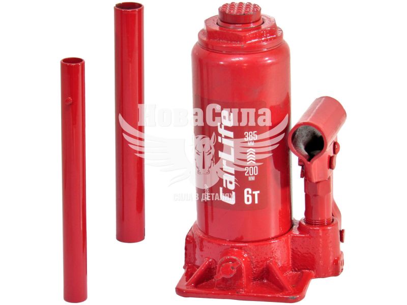 Домкрат гідравлічний 6т. (CarLife) пластм. упак. (вис. під. 385мм.) (BJ406P)