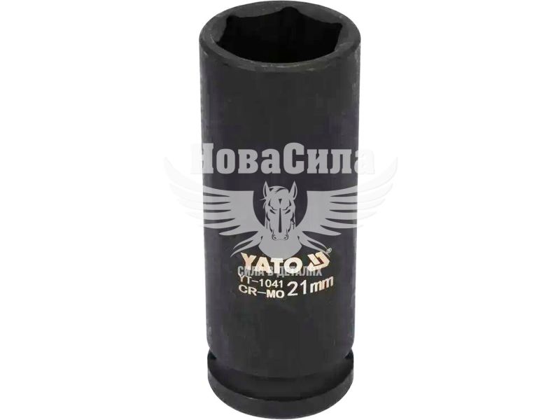 Головка торцева ударна висока шестигранна 1/2 21 мм. (Yato) (YT-1041)