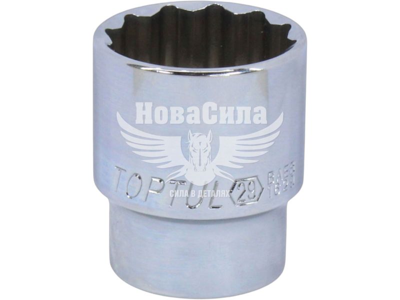 Головка торцева низька дванадцятигранна 1/2 29мм. (Toptul) (BAEB1629)