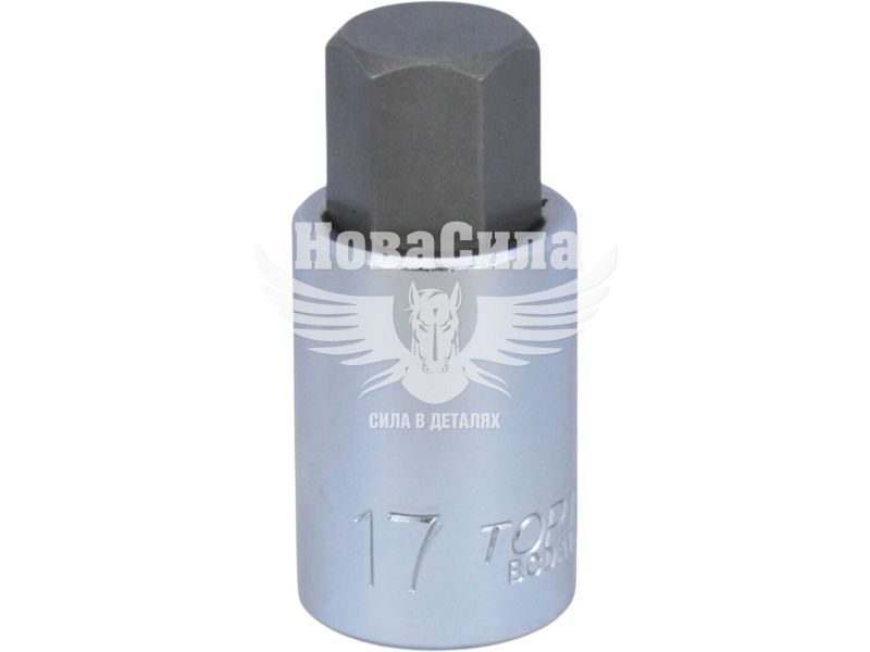 Головка торцева з бітою HEX 1/2 М17 (Toptul) (55мм.) (BCDA1617)