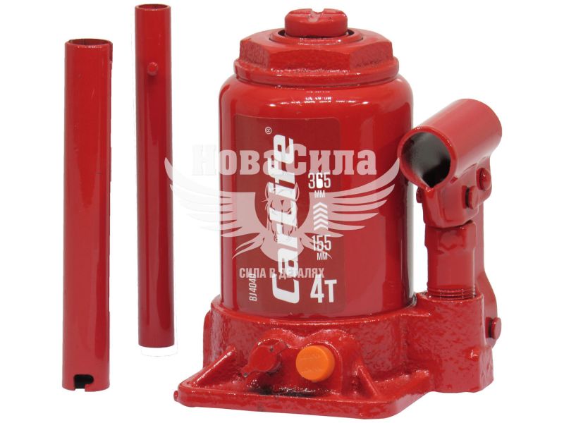 Домкрат гідравлічний 4т. (CarLife) 2-ох шток. (вис. під. 365мм.) (BJ404D)