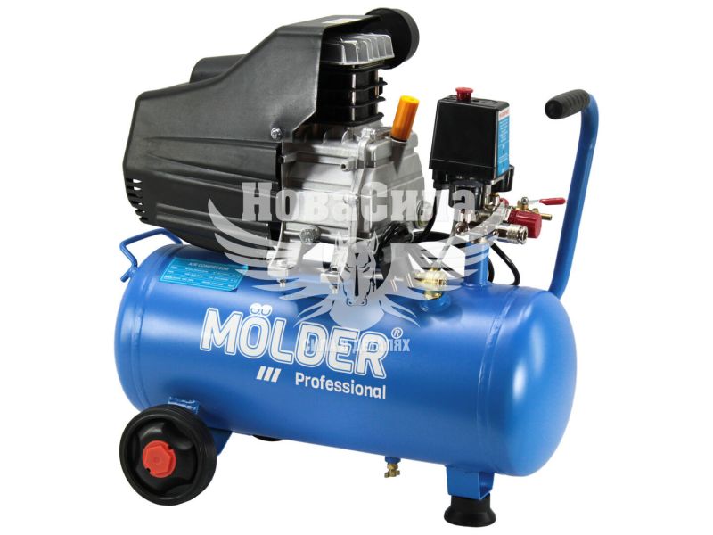 Компресор стаціонарний (Molder) (1-но цил.) 1,1кВт.- 8атм.- 175л/хв. 24л. (MA31240)
