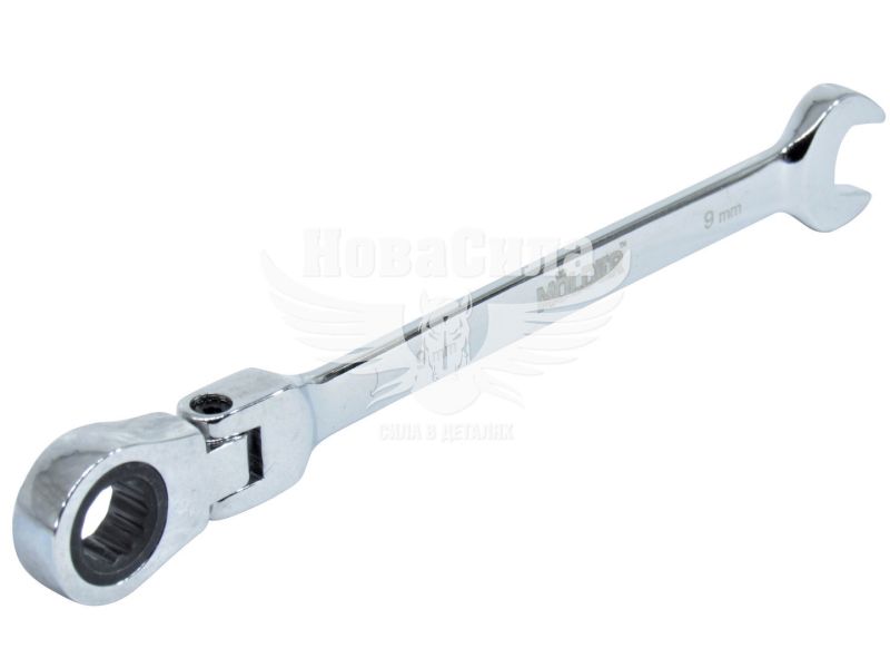 Ключ комбінований 9мм. з тріщоткою і карданом (Molder Tools) (MT57009)