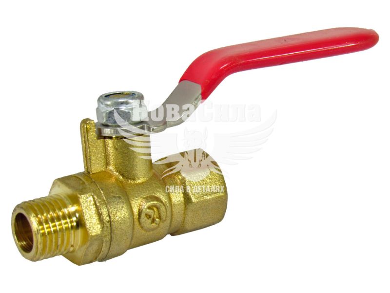 Кран шаровий повітряний з внутр. різьб. 1/4, зовн. 1/4мм. (Intertool) (PT-1883)
