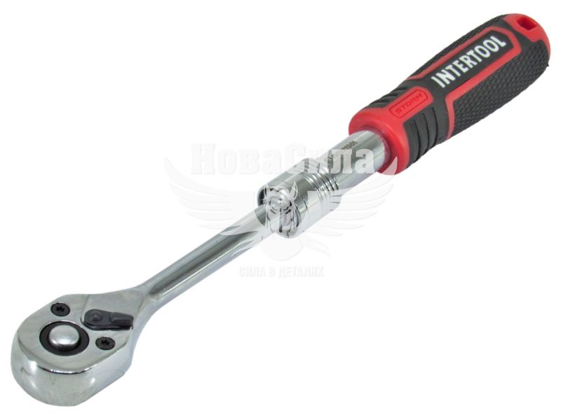 Ключ тріщотка 1/4 (Intertool) телескопічна 72 зубів (ET-8004)