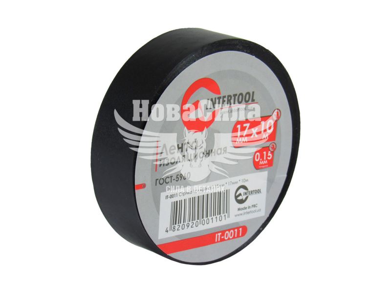 Ізолента (Intertool) 10м чорна (IT-0011)
