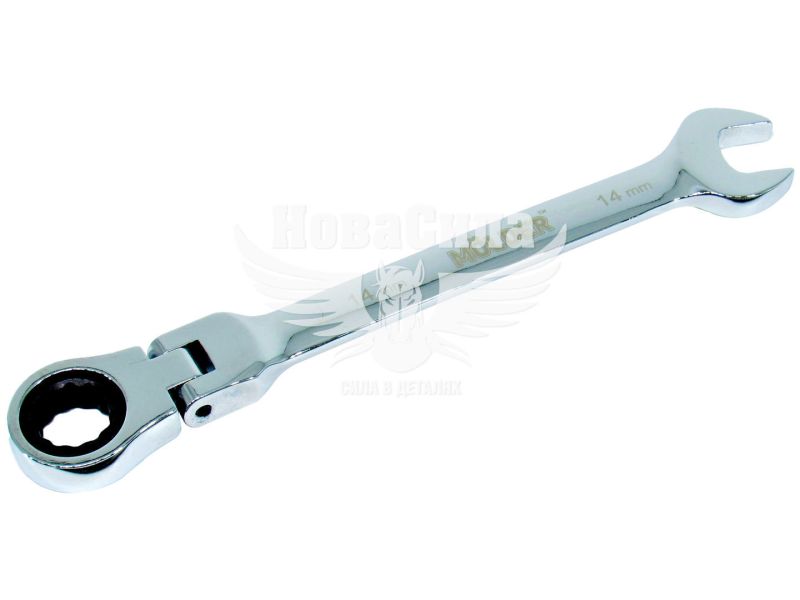 Ключ комбінований 14мм. з тріщоткою і карданом (Molder Tools) (MT57014)