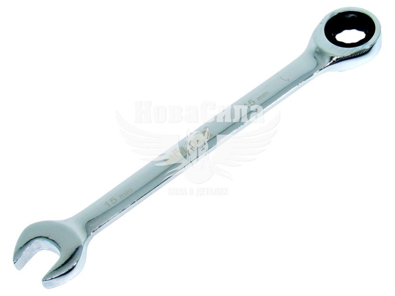 Ключ ріжково-накидний 15мм. з тріщоткою (Molder Tools) (MT56015)